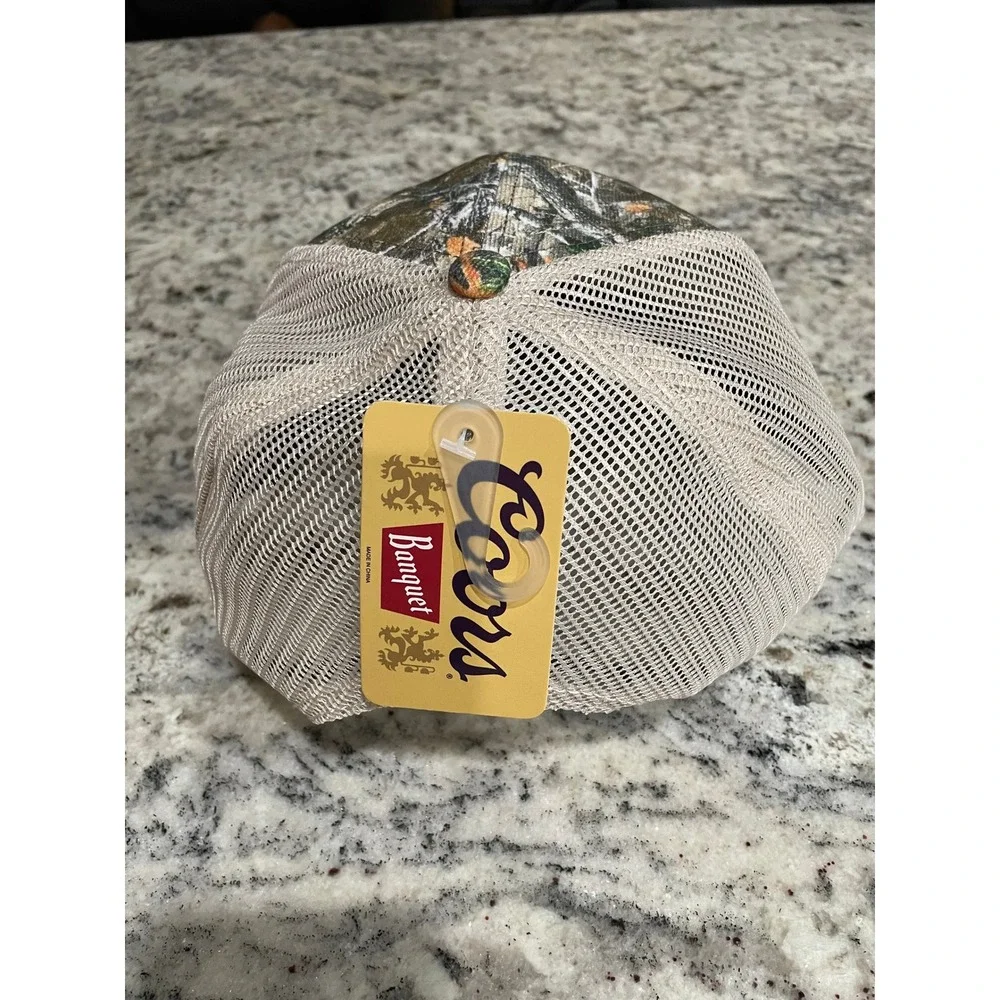 Coors Banquet Camo Trucker Hat Mad Engine Mesh Snapback Rope Cap New With Tags